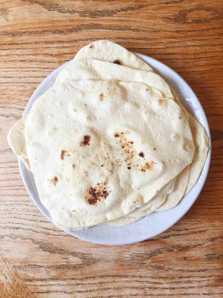 Finished Homemade Tortillas