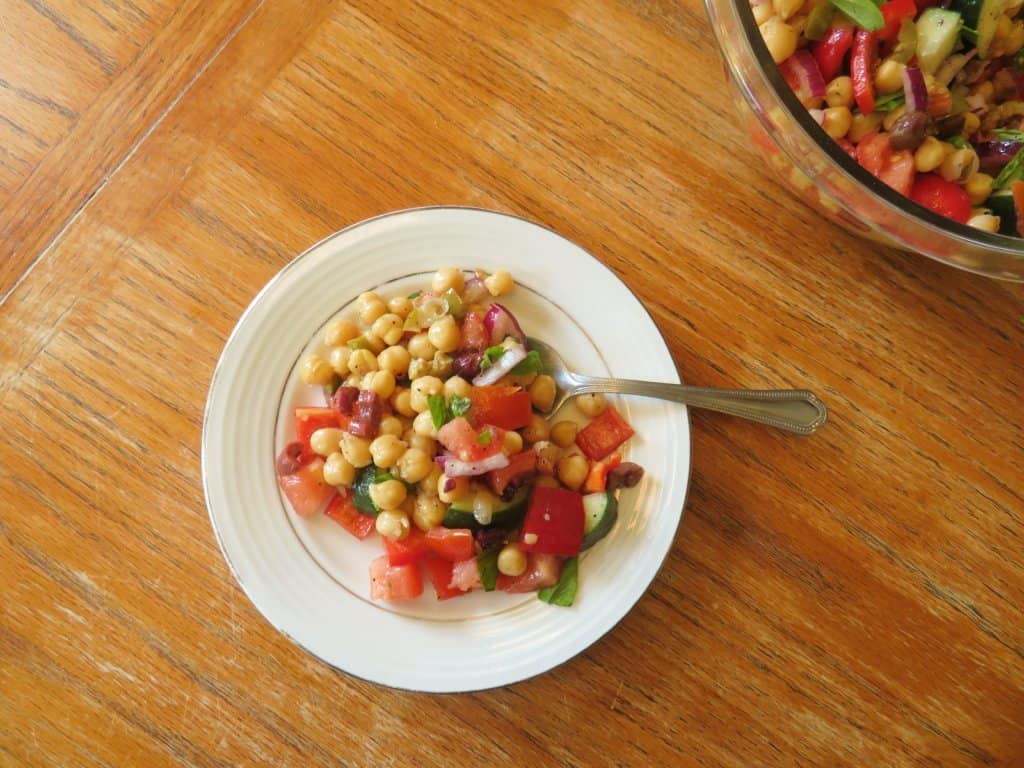 Chickpea Salad on the plate
