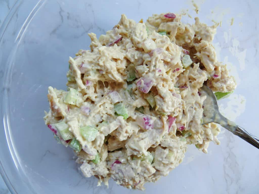 Chicken salad in a bowl - The Midwest Kitchen Blog