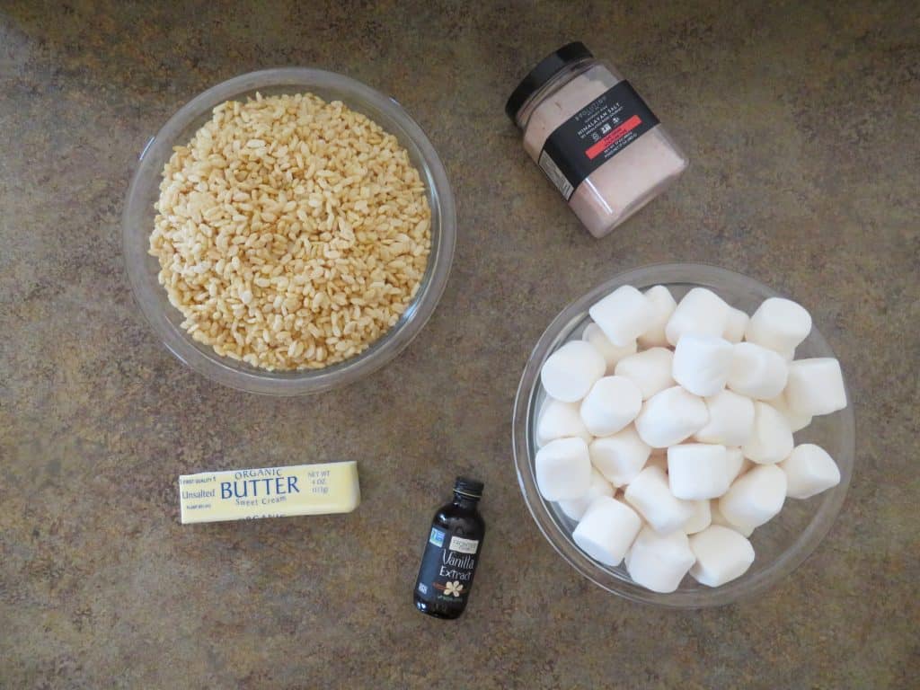 Ingredients for the rice crispy treats
