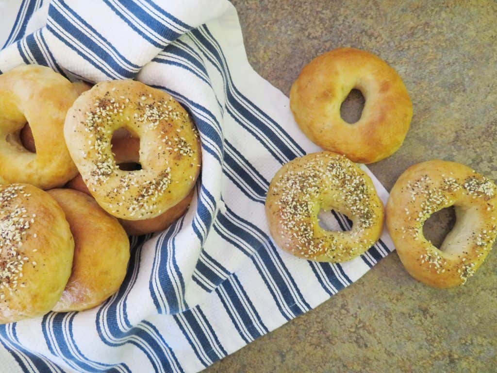 Golden brown bagels - The Midwest Kitchen Blog