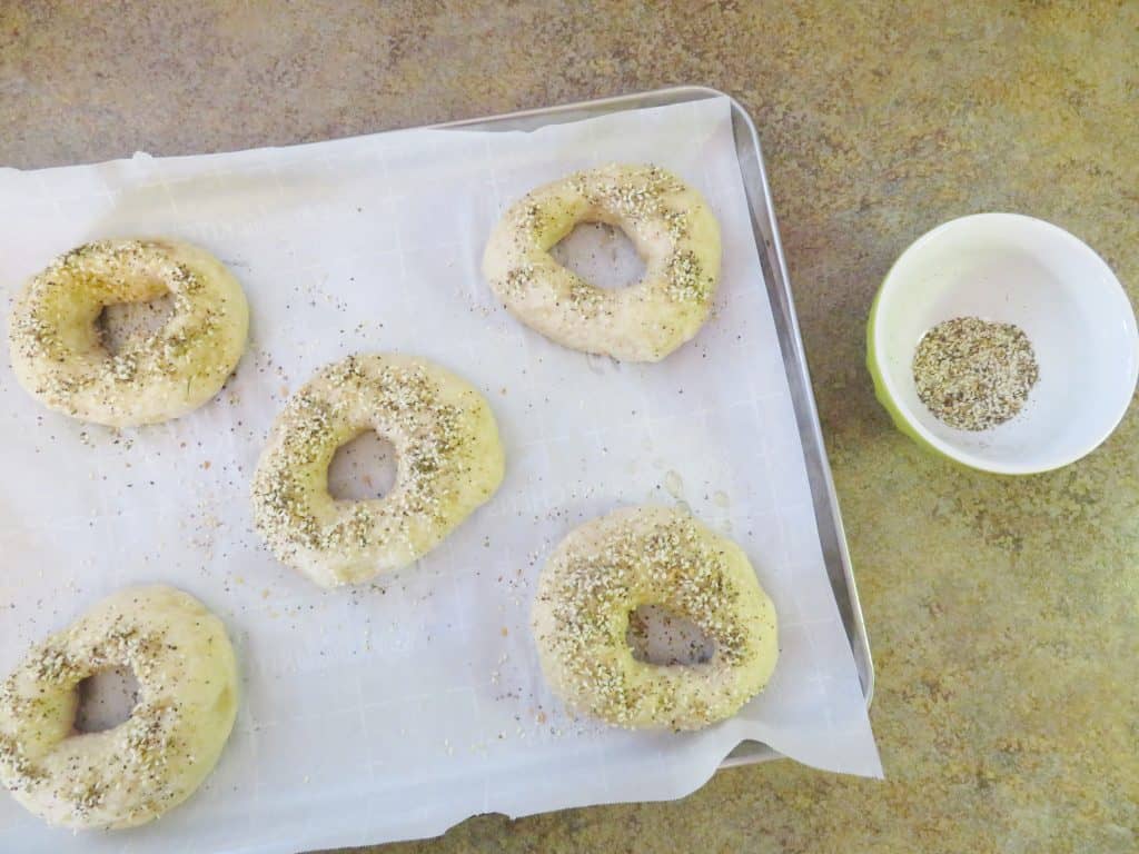 Bagels with garlic herb sesame seasoning. - The Midwest Kitchen Blog