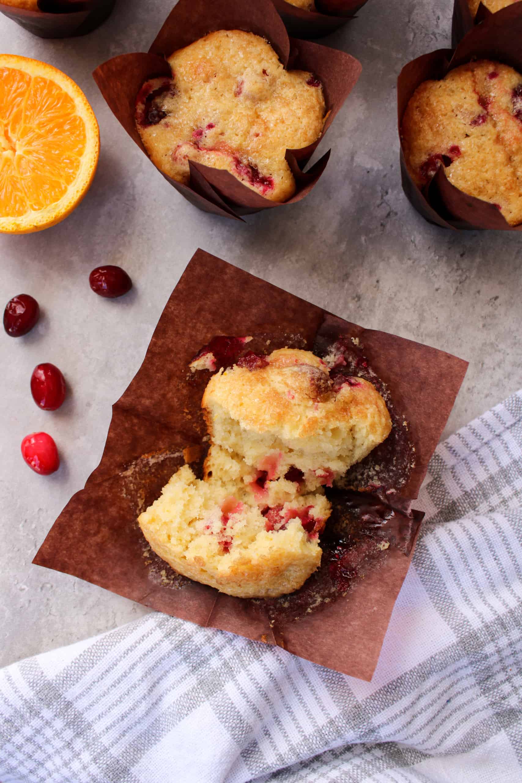 Bakery-Style Cranberry Orange Muffins
