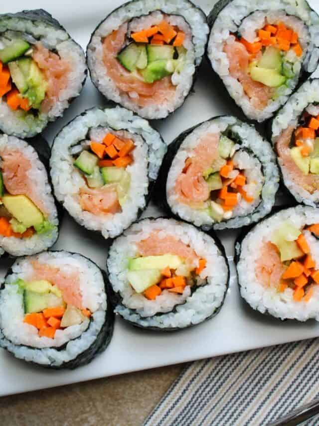 Easy Homemade Sushi Rolls (Step by Step Recipe!)