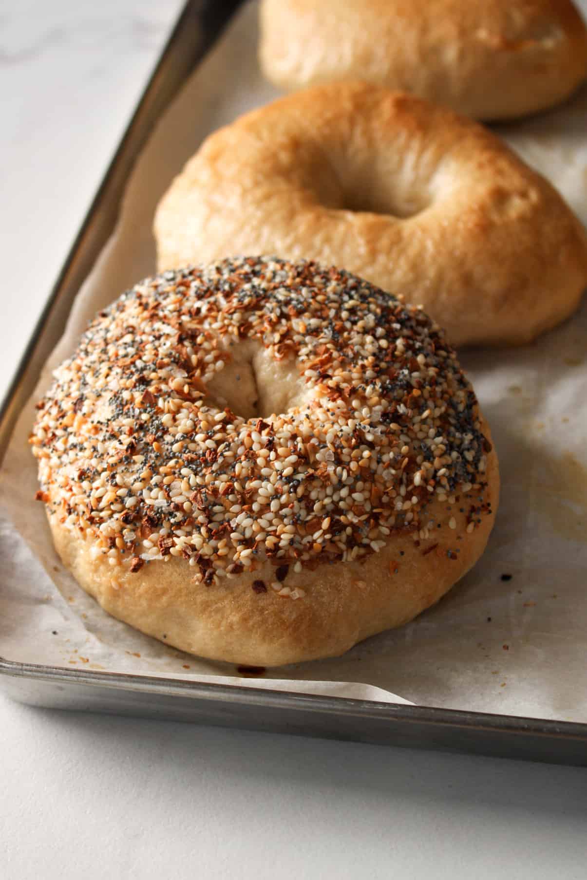 Giant Homemade Everything Bagels (Soft & Chewy!) - The Midwest Kitchen Blog